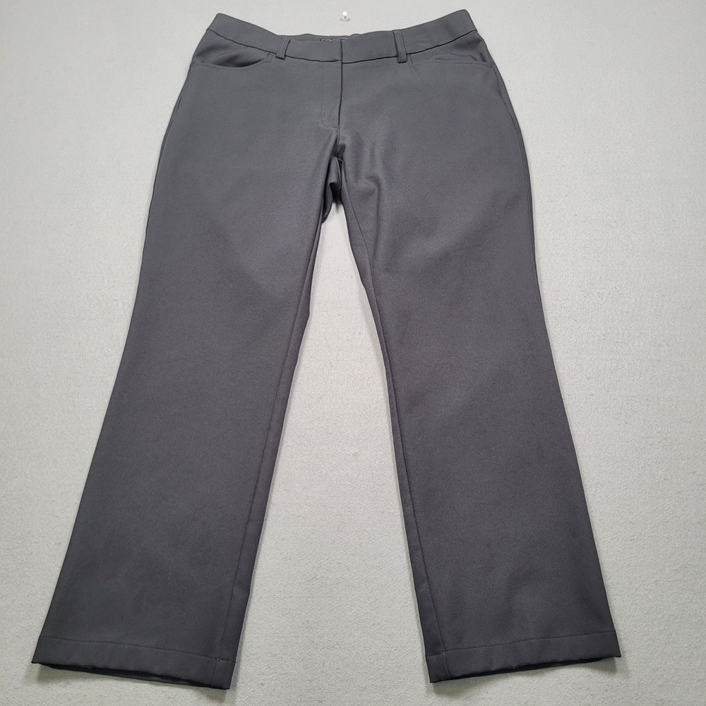 Oobe Womens Size 10 Gray Straight Leg Career Dress Pants Work Trousers OB3322